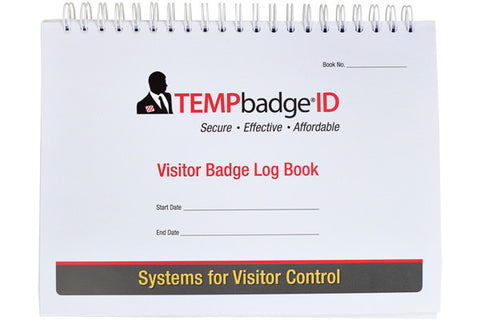 TEMPbadge™ Visitor Badge Log Book (240 badges) | No Customization | Made in USA | 3-5 Days | Minimum is 1 box of 1