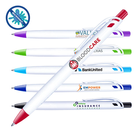 Antimicrobial Click Pen | Full Color Customization | Made in USA | 1-2 Weeks | Minimum is 1 Box of 250