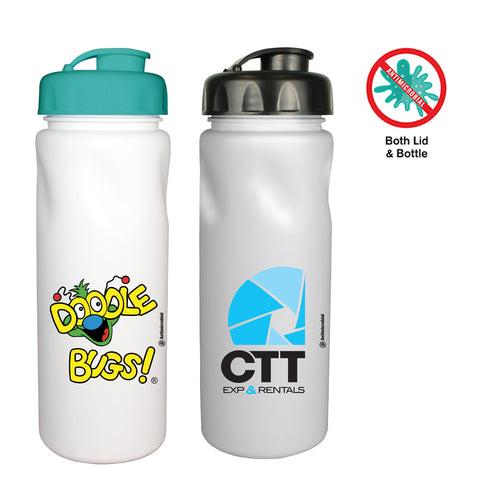 24 Oz. Antimicrobial Cycle Bottle with Flip Top Cap | Full Color Customization | Made in USA | 1-2 Weeks | Minimum is 1 Box of 200
