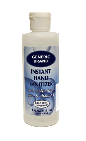 4 oz. Hand Sanitizer Gel | No Customization | USA Made | 5-7 Days | Case of 10 or 60