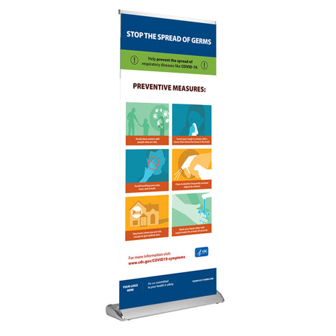 Prevent the Spread of COVID-19 Retractable Banner (USA Made | 8 Days)
