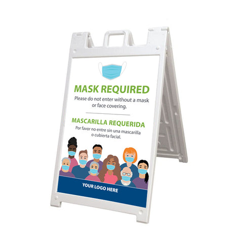 Face Mask Required A-Frame Sign Kit (USA MADE | 7 Days)
